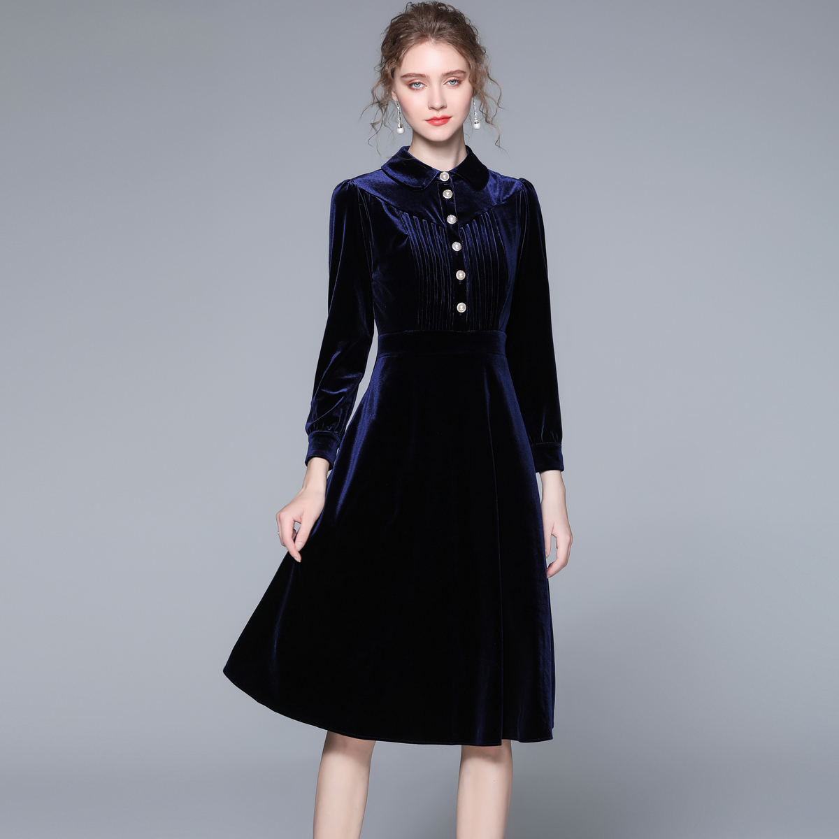 ชุดเดรสยาวสวยๆ ชุดเดรสยาวใส่สบาย ใส่ทำงาน มีขนาดS M L XL 2XL