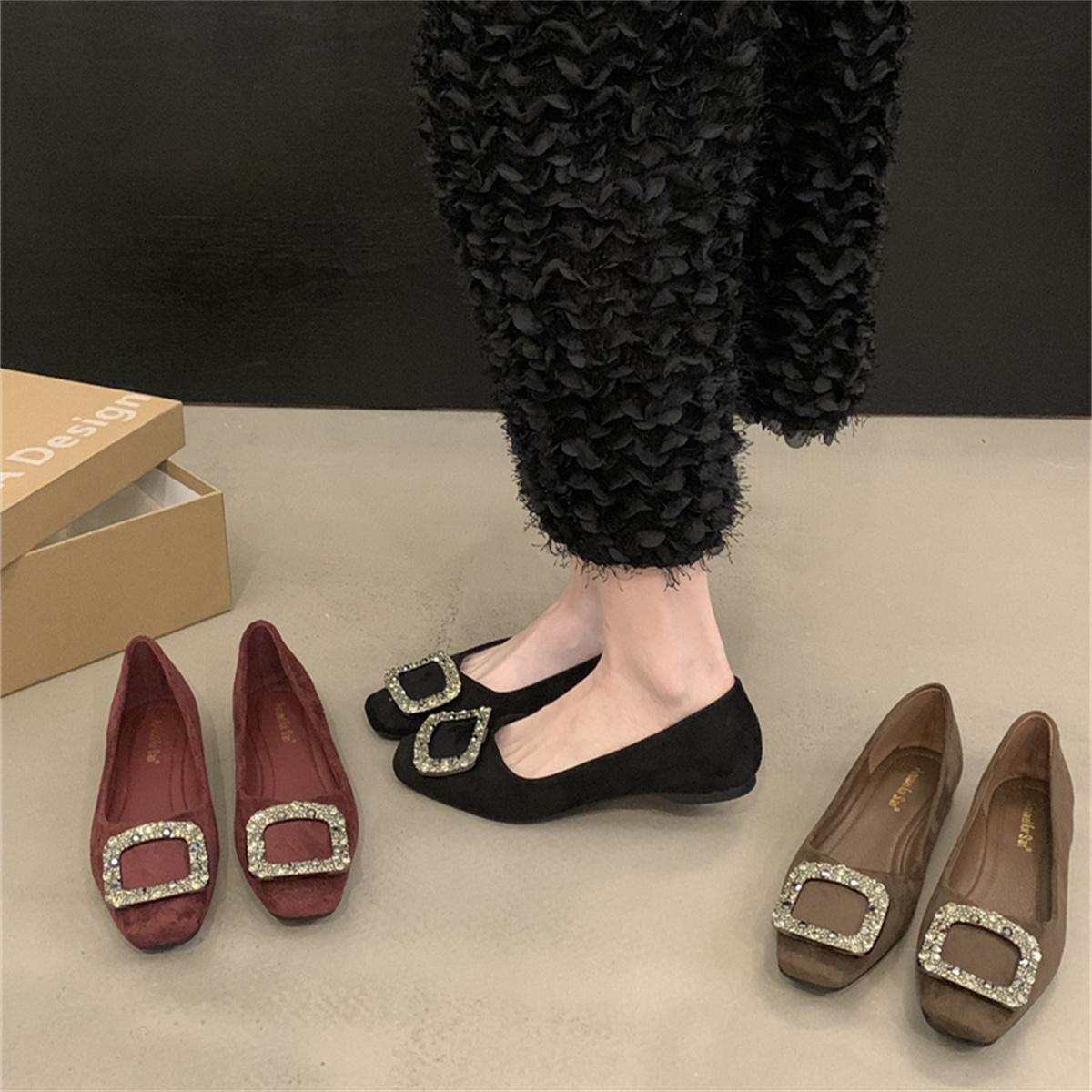 รองเท้าคัทชูผู้หญิงส้นเตี้ย ใส่สบาย มีขนาด35-43
