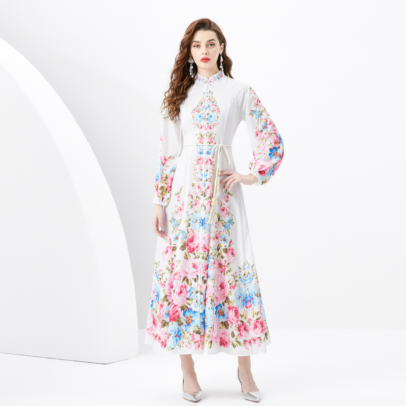 ชุดเดรสยาวสวยๆ ชุดเดรสยาวใส่สบาย ใส่ทำงาน มีขนาดS M L XL 2XL
