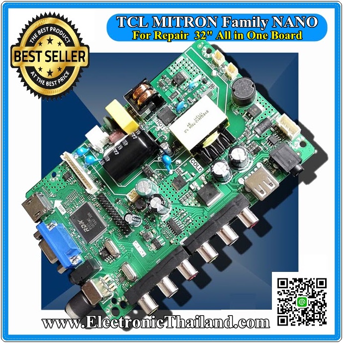 Main board MITRON LED-3281A มีรีโมท เมนูภาษาไทย