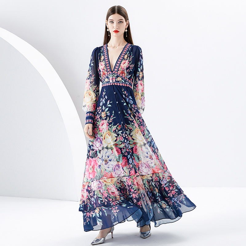 ชุดเดรสยาวสวยๆ ชุดเดรสยาวใส่สบาย ใส่ทำงาน มีขนาดS M L XL 2XL