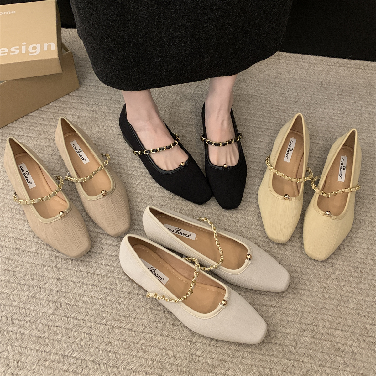 รองเท้าคัทชูผู้หญิงส้นเตี้ย ใส่สบาย มีขนาด35-43