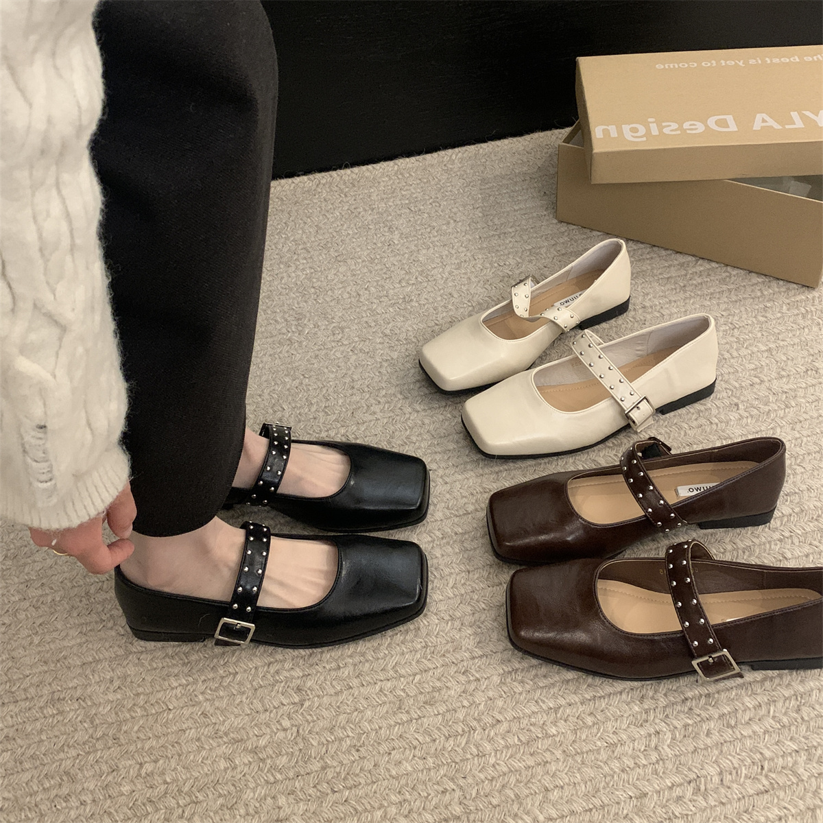 รองเท้าคัทชูผู้หญิงส้นเตี้ย ใส่สบาย มีขนาด35-43
