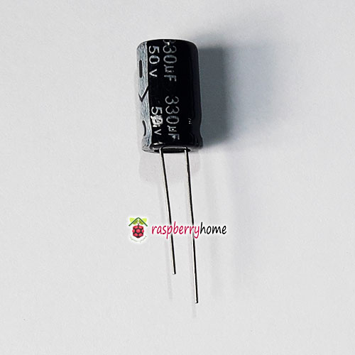 330 uF ไมโครฟาราด 50V คาปาซิเตอร์ Capacitor จำนวน 1 ตัว