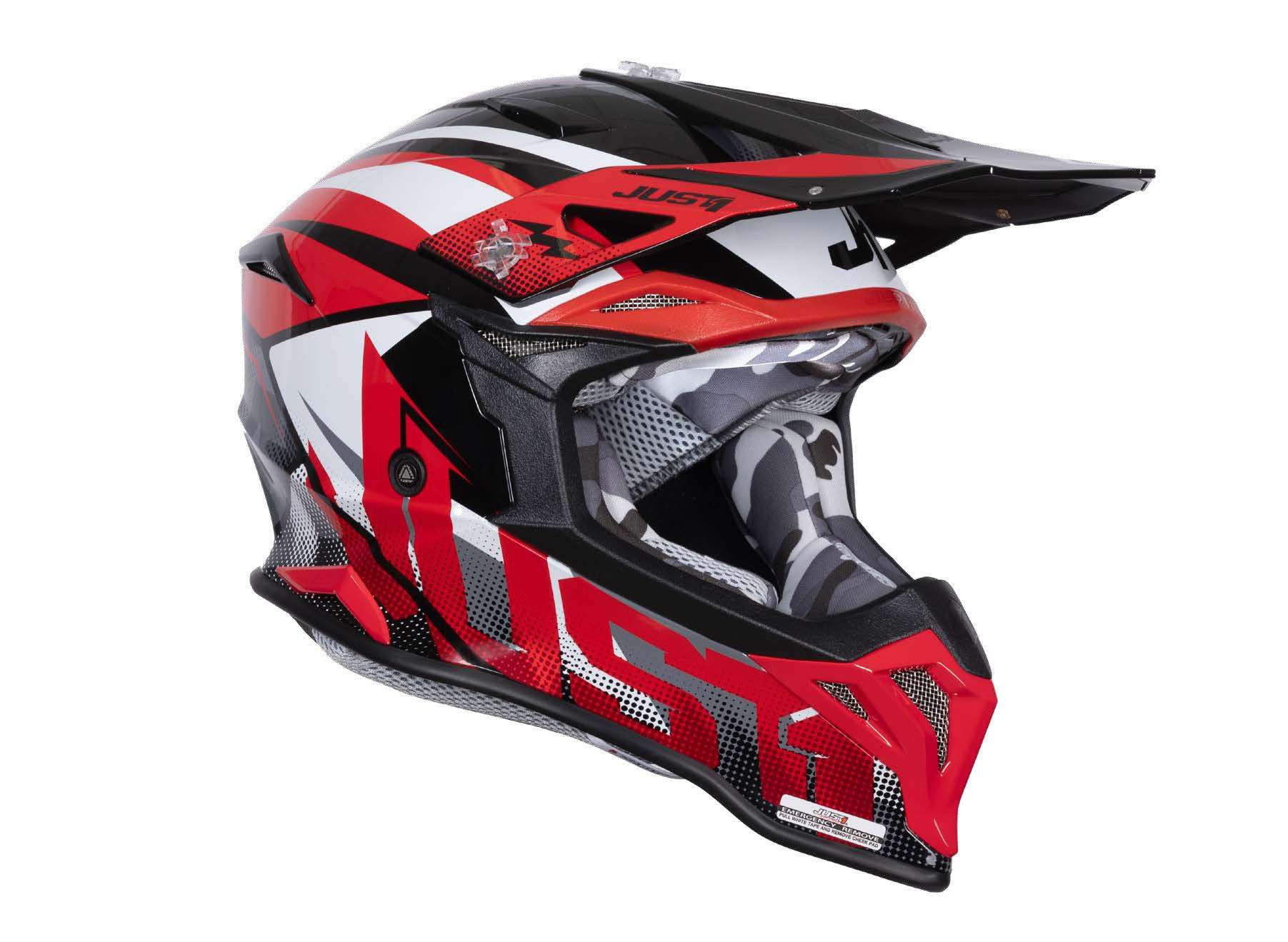 หมวกกันน็อค วิบาก JUST1 รุ่น J39 - REVO RED <NEW 2025 >