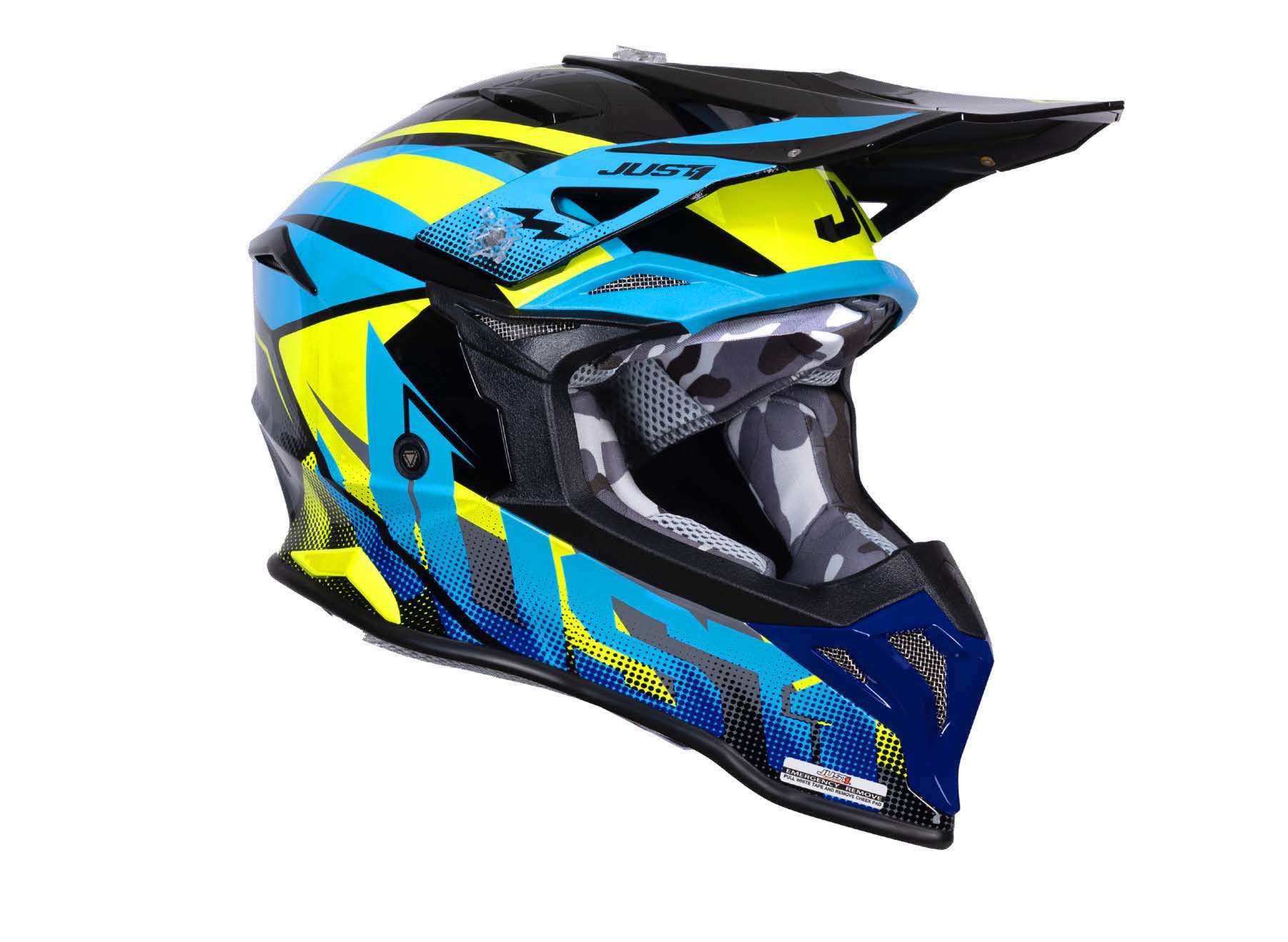 หมวกกันน็อค วิบาก JUST1 รุ่น J39 - Revo Blue <New 2025>