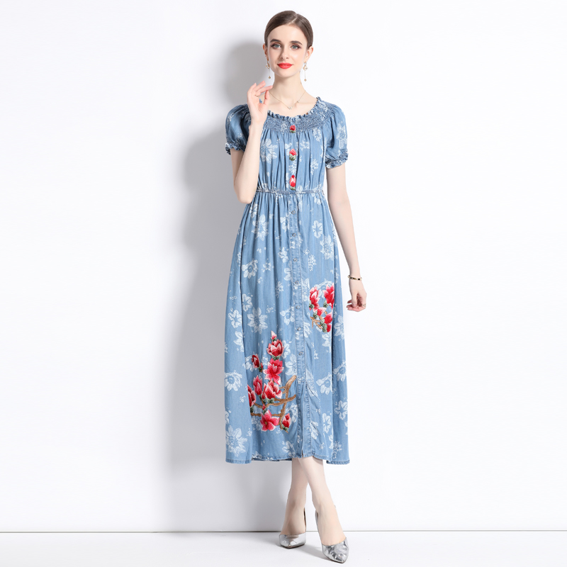 ชุดเดรสยาวสวยๆ ชุดเดรสยาวใส่สบาย ใส่ทำงาน มีขนาดS M L XL 2XL