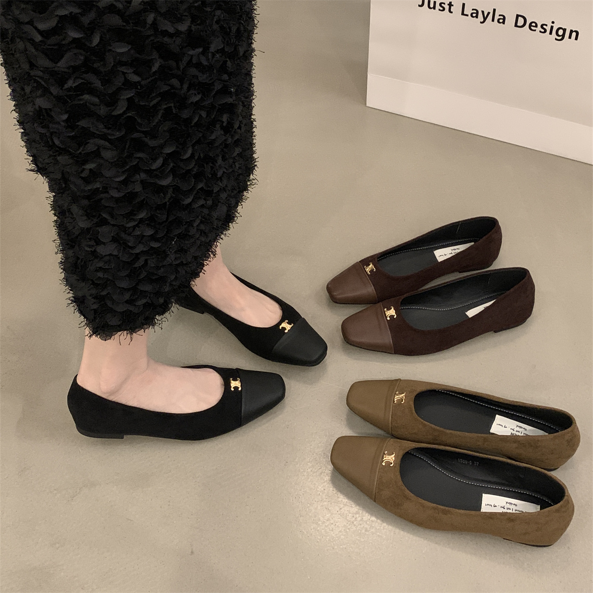 รองเท้าคัทชูผู้หญิงส้นเตี้ย ใส่สบาย มีขนาด35-43