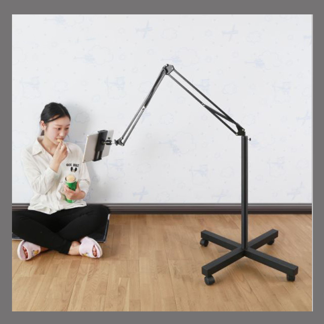 ขาตั้งไอแพด /แท็บเล็ต มีล้อเลื่อน เหมาะสำหรับดูหนัง ฟังเพลง เรียนออนไลน์ ออกกำลังกาย และกิจกรรมอื่นๆ