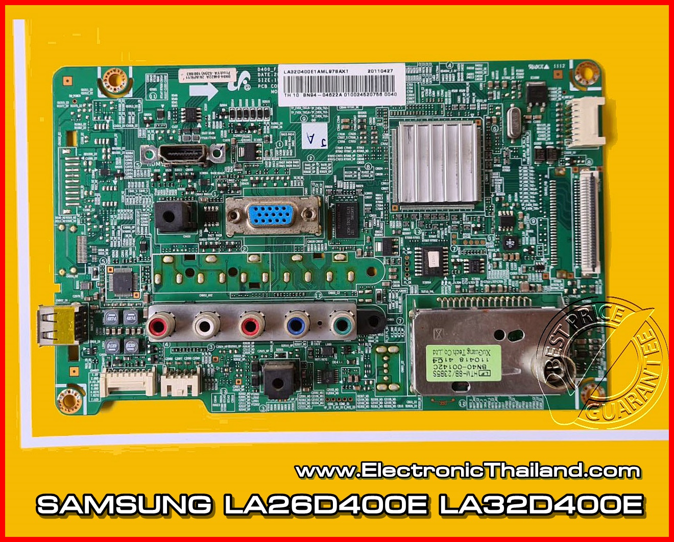 MainBoard SAMSUNG LA26D400E LA32D400E BN94-04621G : BN94-04622A ; BN94-04619L ; BN94-04621A