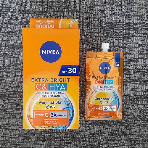 นีเวีย เอ็กซ์ตร้า ไบรท์ ซีแอนด์ไฮยา C&HYA วิตามิน เดย์ เซรั่ม ครีม 7มล x 6