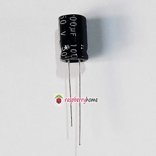 100 uF ไมโครฟาราด 50V คาปาซิเตอร์ Capacitor จำนวน 1 ตัว
