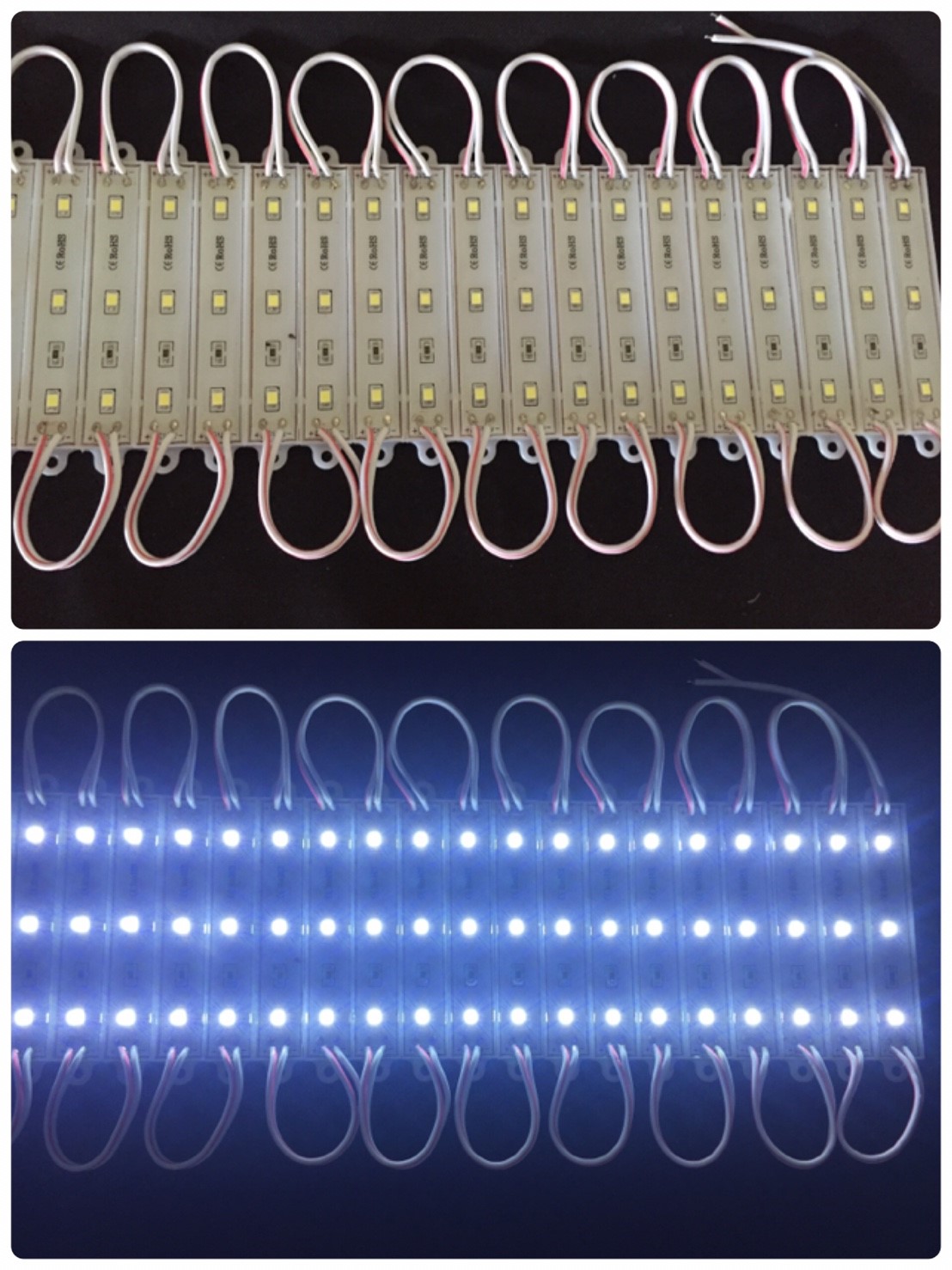 ไฟ LED 3LED 2835-0.36w แบบยาว 3 เม็ด สำหรับงานป้ายตัวอักษร
