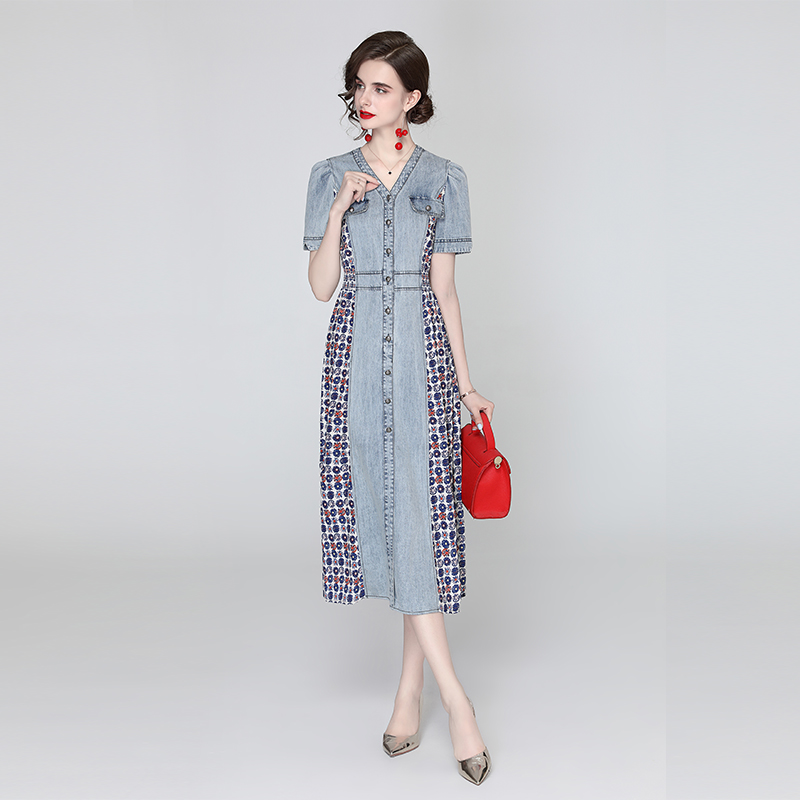ชุดเดรสยาวสวยๆ ชุดเดรสยาวใส่สบาย ใส่ทำงาน มีขนาดS M L XL 2XL