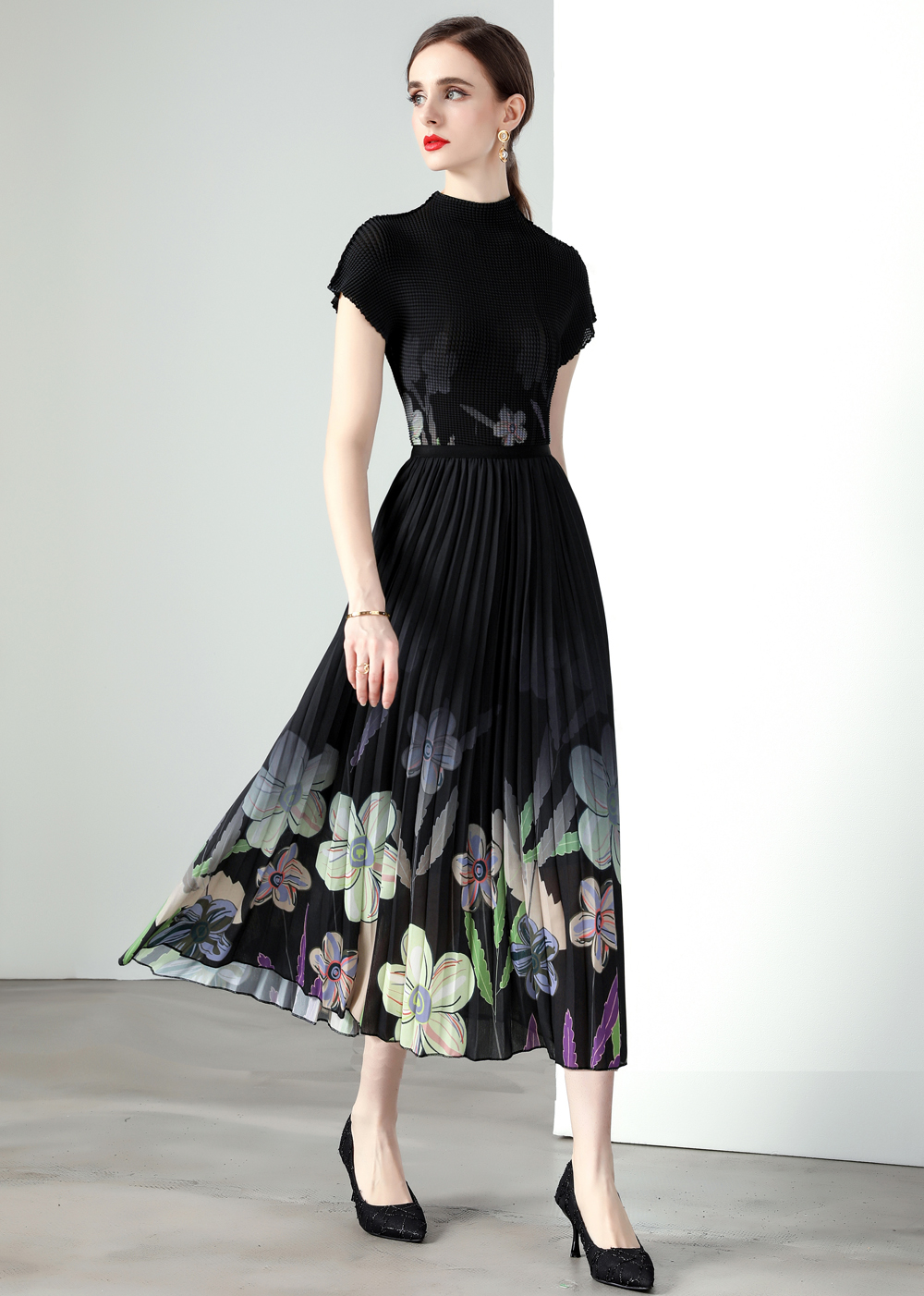 ชุดเดรสยาวสวยๆ ชุดเดรสยาวใส่สบาย ใส่ทำงาน มีขนาดS M L XL 2XL