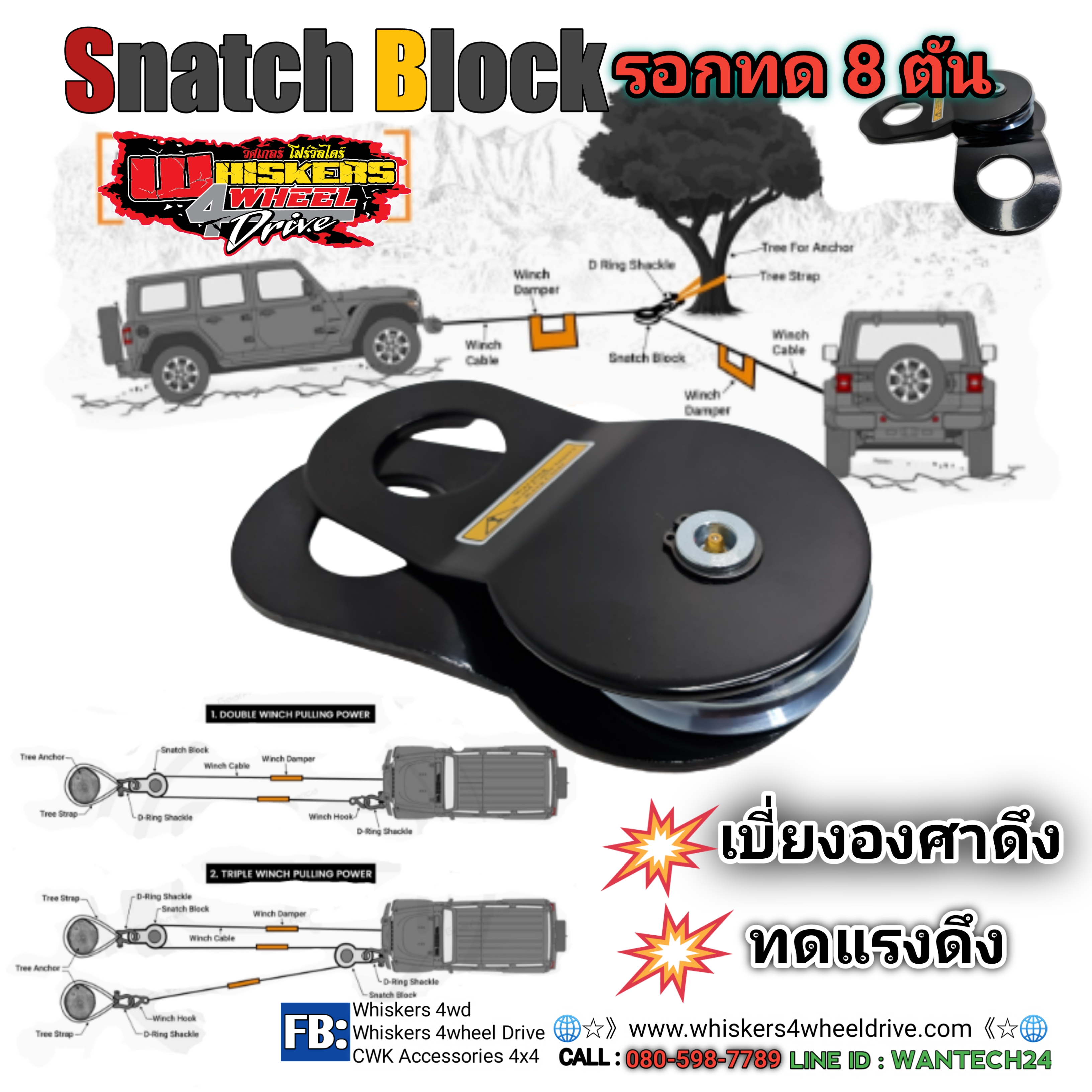 snatch block รอกทด 8 ตัน