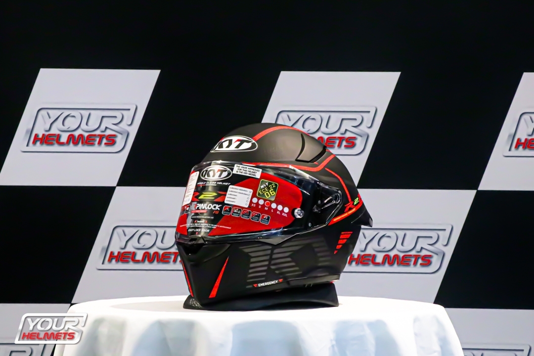 หมวกกันน็อค KYT HELMETS รุ่น R2R PRO CONCEPT MATT BLACK/RED