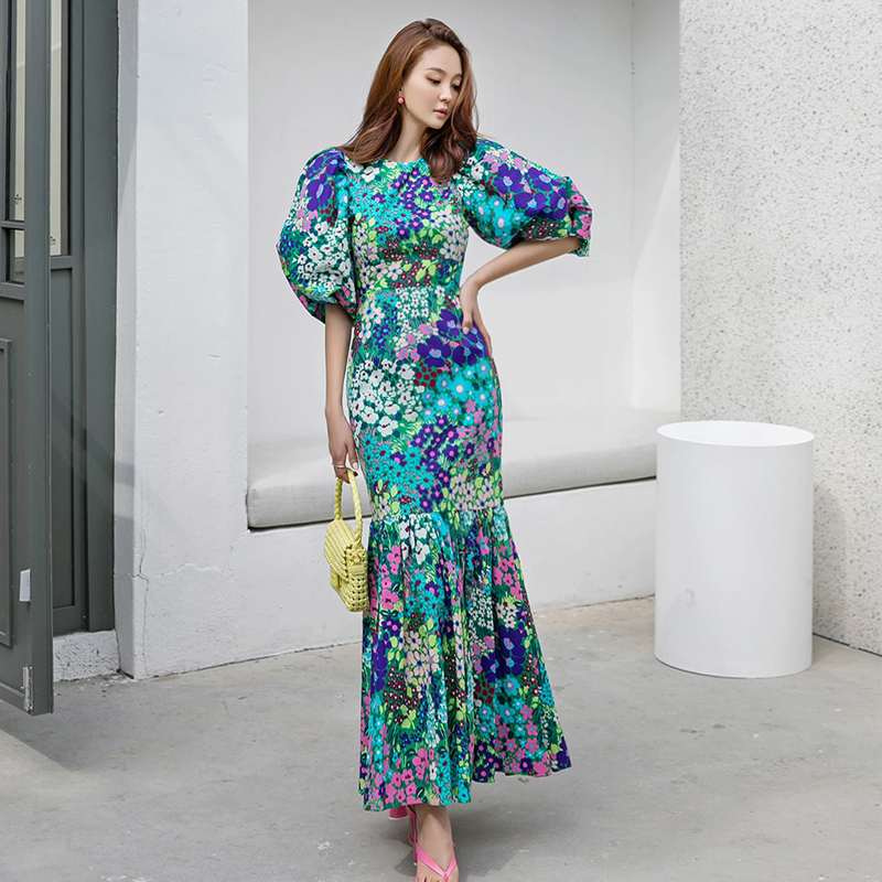 ชุดเดรสยาวสวยๆ สไตล์เกาหลี มีขนาด S M L XL สนใจทักแชท