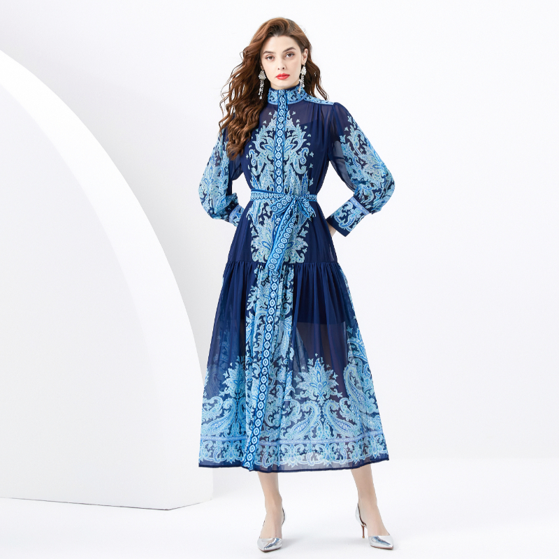 ชุดเดรสยาวสวยๆ ชุดเดรสยาวใส่สบาย ใส่ทำงาน มีขนาดS M L XL 2XL