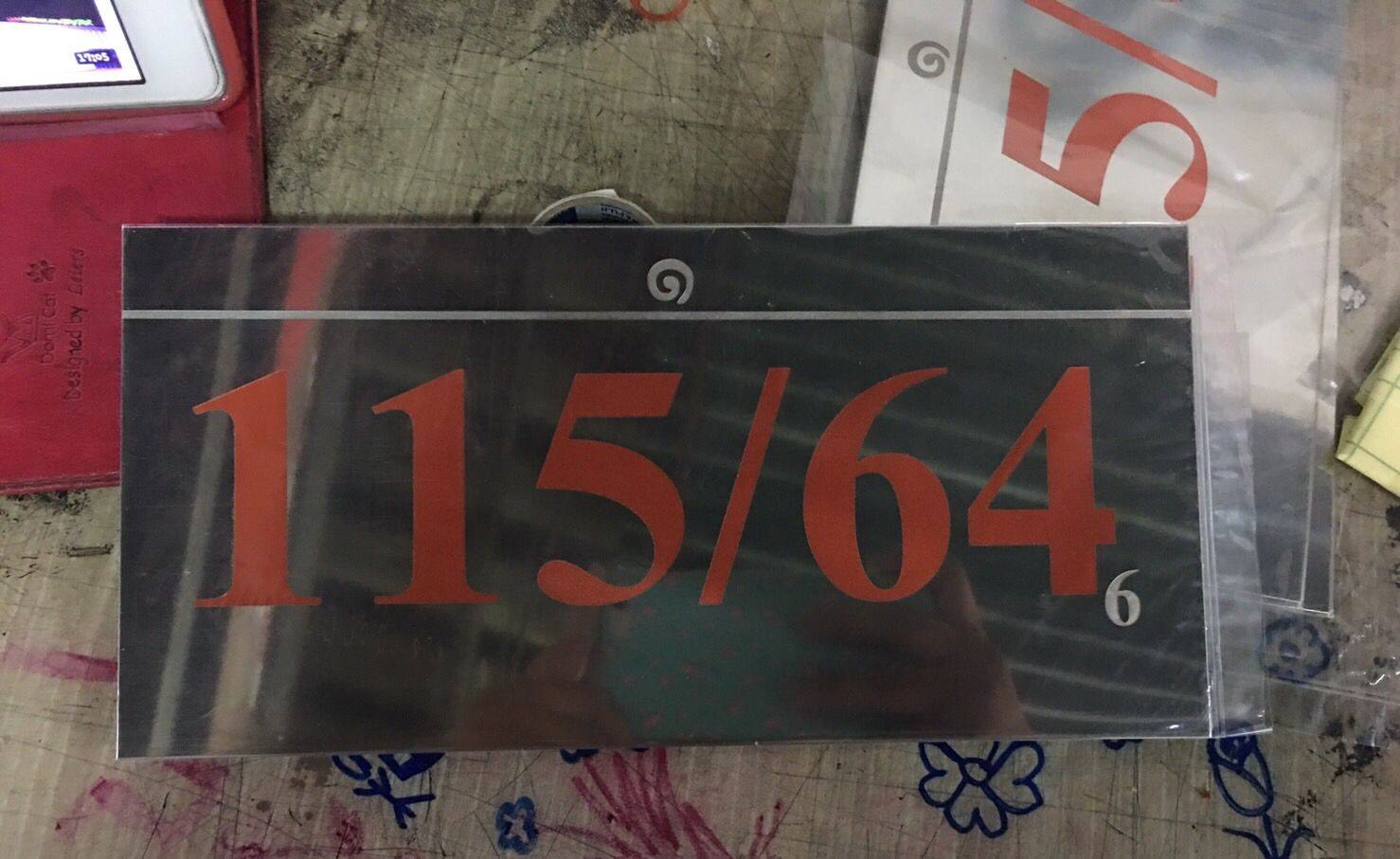 ป้ายบ้านเลขที่ 115/64 #สแตนเลสเงากัดกรด