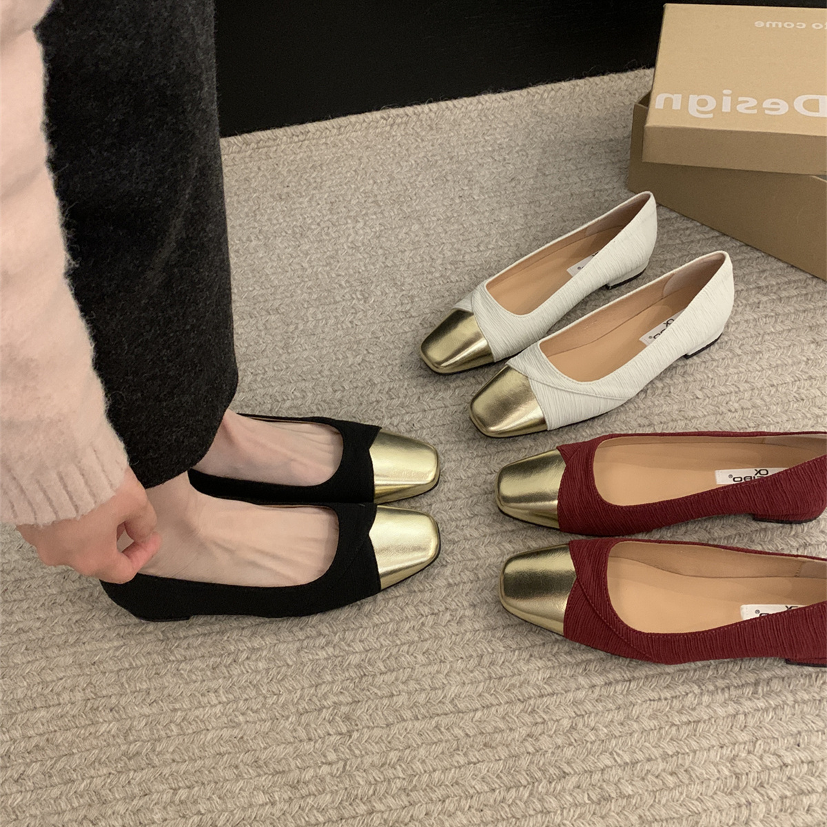 รองเท้าคัทชูผู้หญิงส้นเตี้ย ใส่สบาย มีขนาด35-43