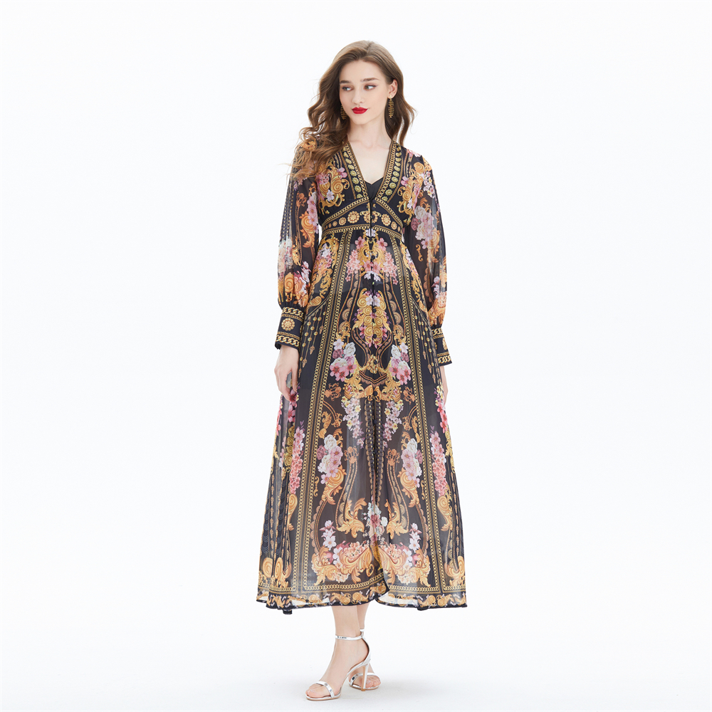 ชุดเดรสยาวสวยๆ ชุดเดรสยาวใส่สบาย ใส่ทำงาน มีขนาดS M L XL 2XL