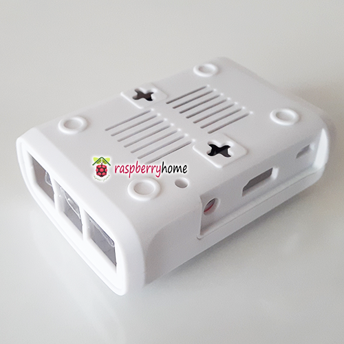 Raspberry Pi 3 Case Cover Shell Enclosure Box สีขาว พร้อมพัดลมและ Heat Sink