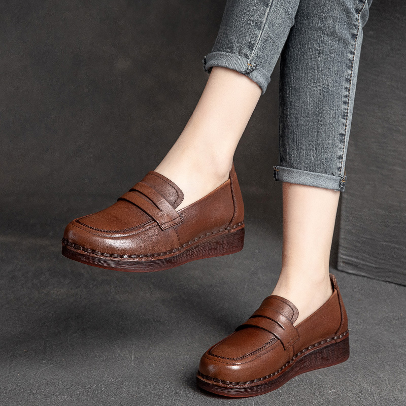 รองเท้าเท้าหนังวินเทจ 35 36 37 38 39 40