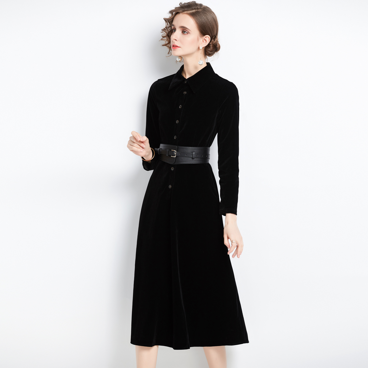 ชุดเดรสยาวสวยๆ ชุดเดรสยาวใส่สบาย ใส่ทำงาน มีขนาดS M L XL 2XL