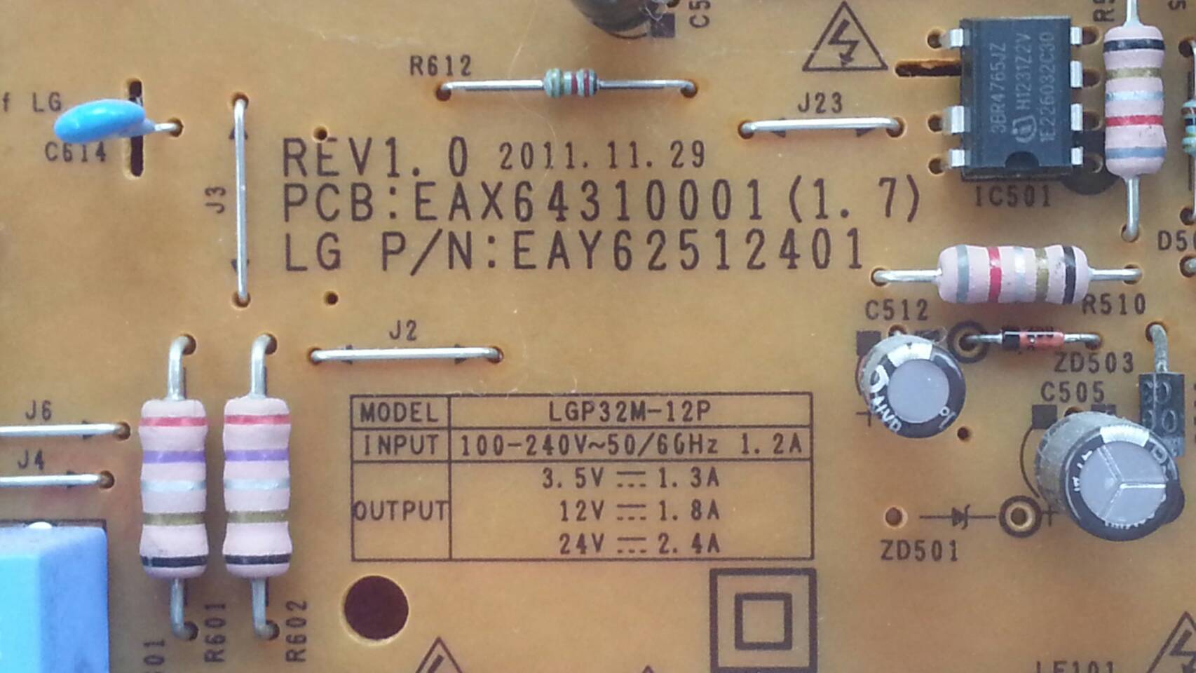 Power Supply LG 32LS5700 :EAY62512401 :EAX64310001(1.7)