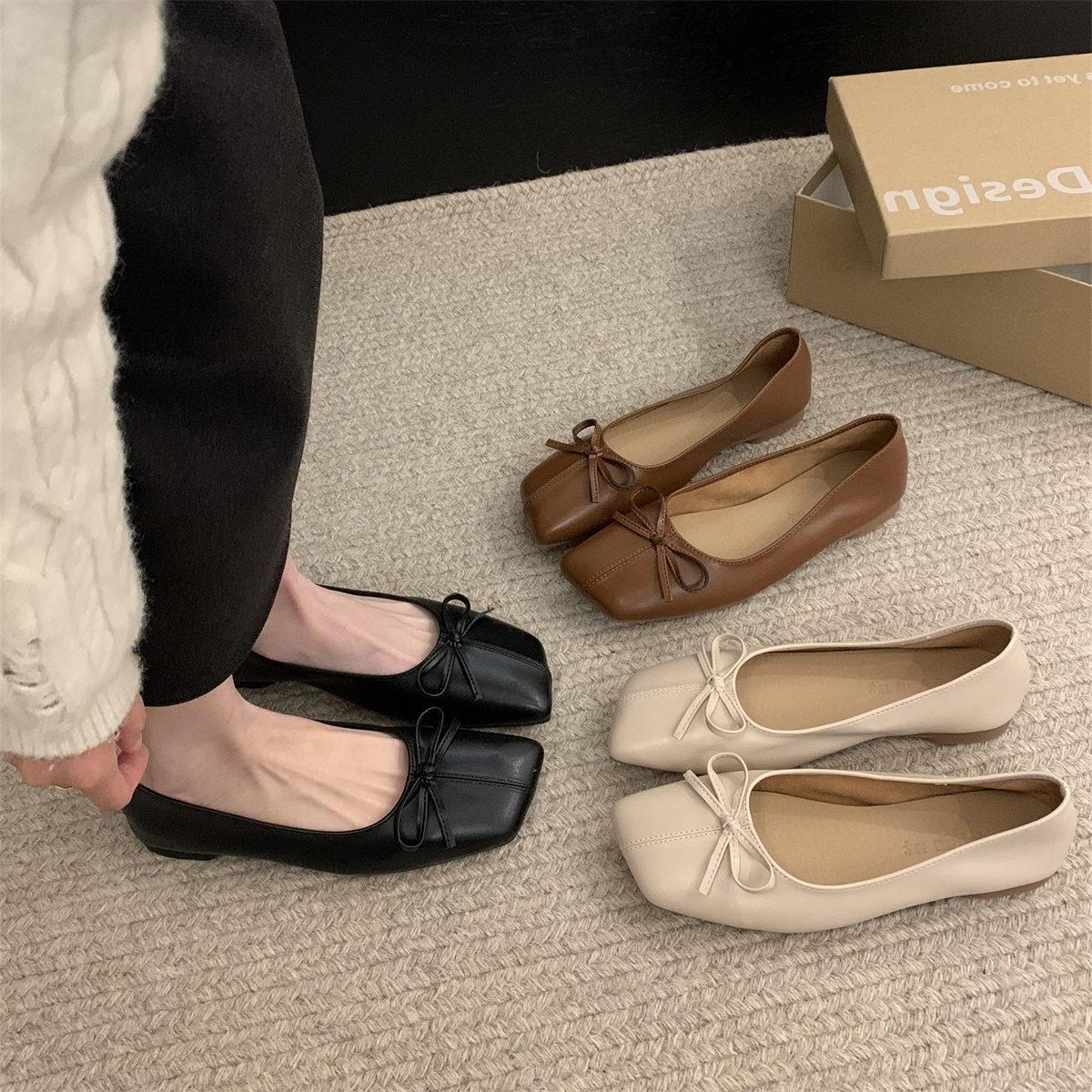 รองเท้าคัทชูผู้หญิงส้นเตี้ย ใส่สบาย มีขนาด35-43