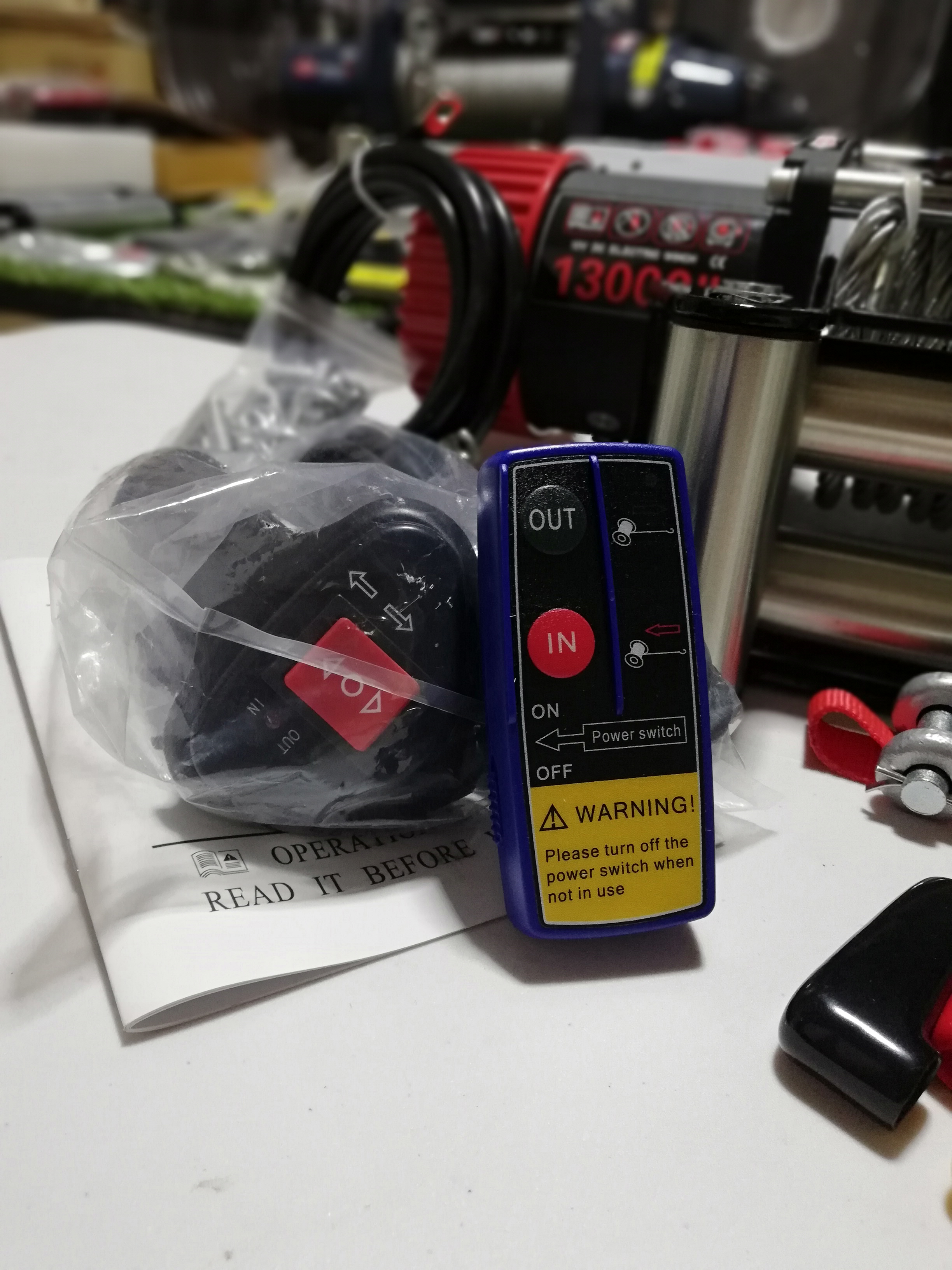 วินซ์ไฟฟ้า 13000 ปอนด์ 5.9 ตัน (เชือก )