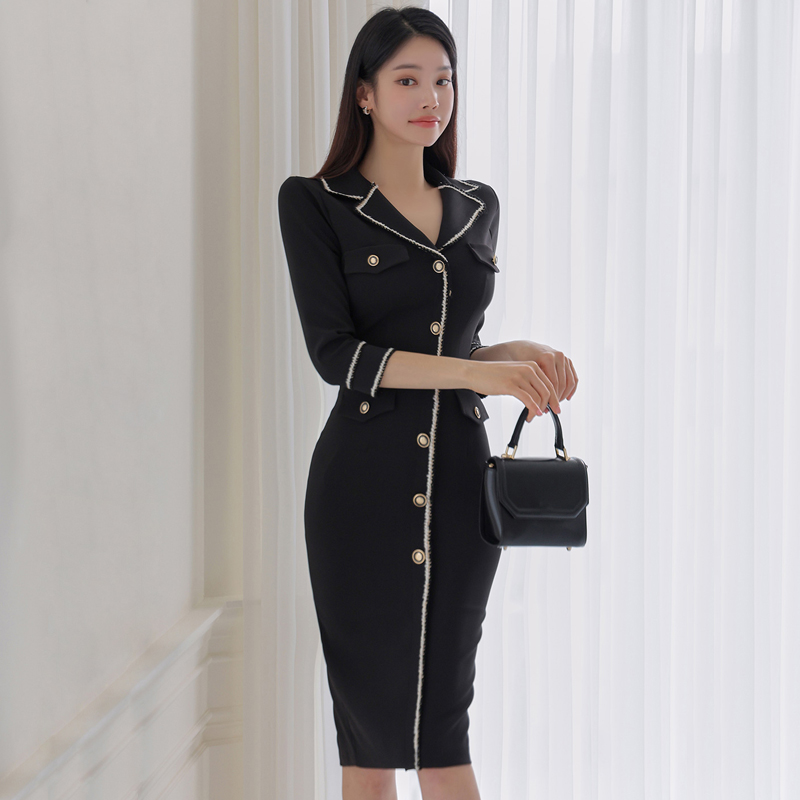 ชุดเดรสยาวสวยๆ สไตล์เกาหลี มีขนาด S M L XL สนใจทักแชท