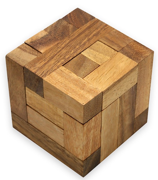 ลูกบาศก์ล๊อคปริศนา ของเล่นไม้ฝึกมิติสัมพันธ์ ของเล่นฝึกระบบประสาท