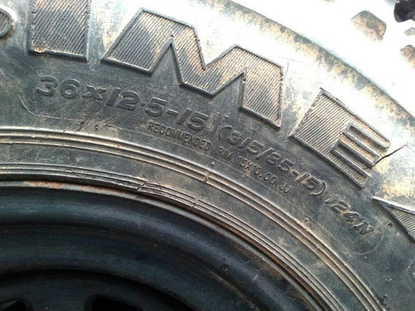 ยางตะขาบ 36 /12.5 R15 SIMEX Jungle trekker