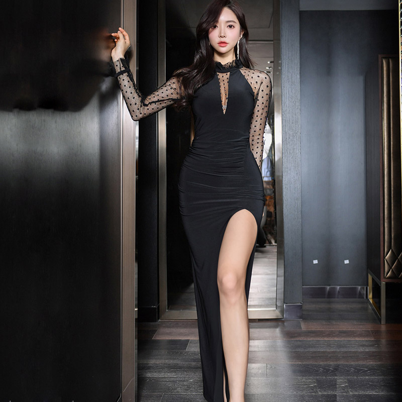 ชุดเดรสยาวสวยๆ สไตล์เกาหลี มีขนาด S M L XL สนใจทักแชท