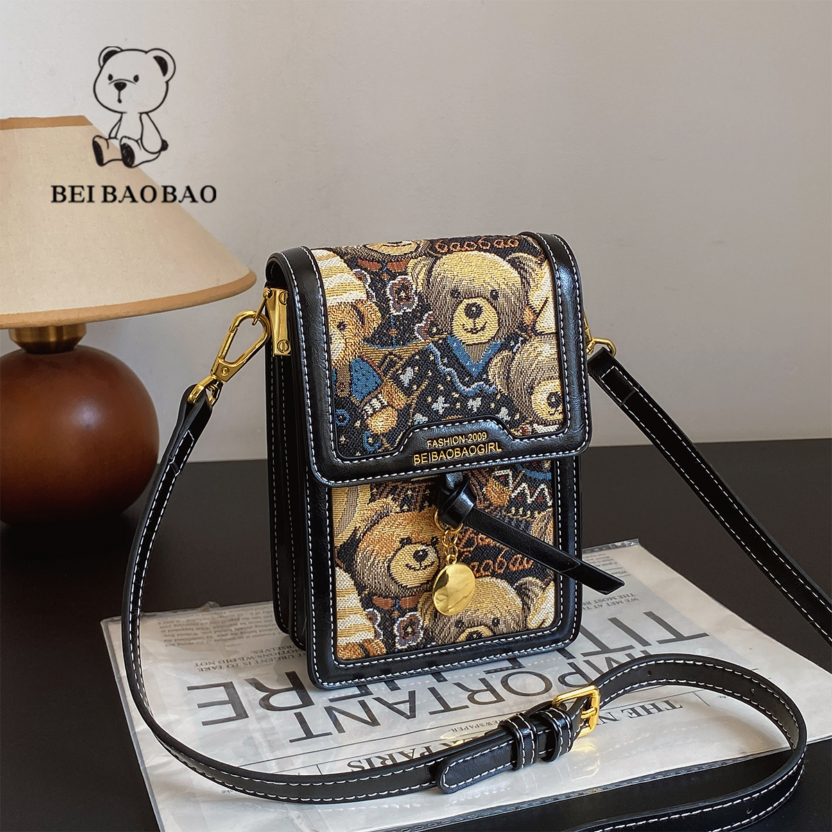 กระเป๋าผู้หญิงสวยๆ กระเป๋าสะพายข้างผู้หญิง กระเป๋าแบรนด์ BEAR BAG กระเป๋าหมีสุดคิ้ว!