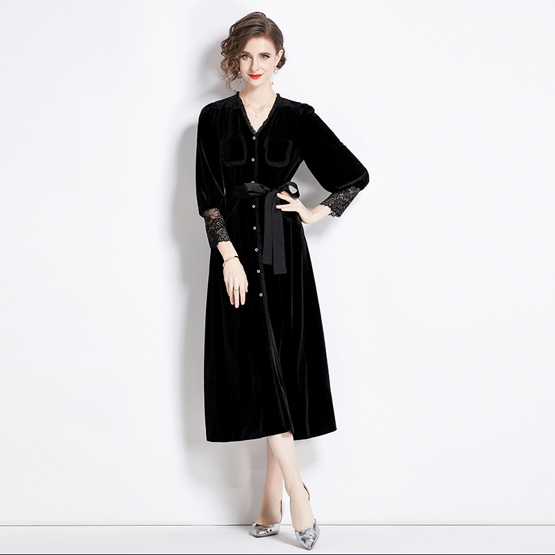ชุดเดรสยาวสวยๆ ชุดเดรสยาวใส่สบาย ใส่ทำงาน มีขนาดS M L XL 2XL