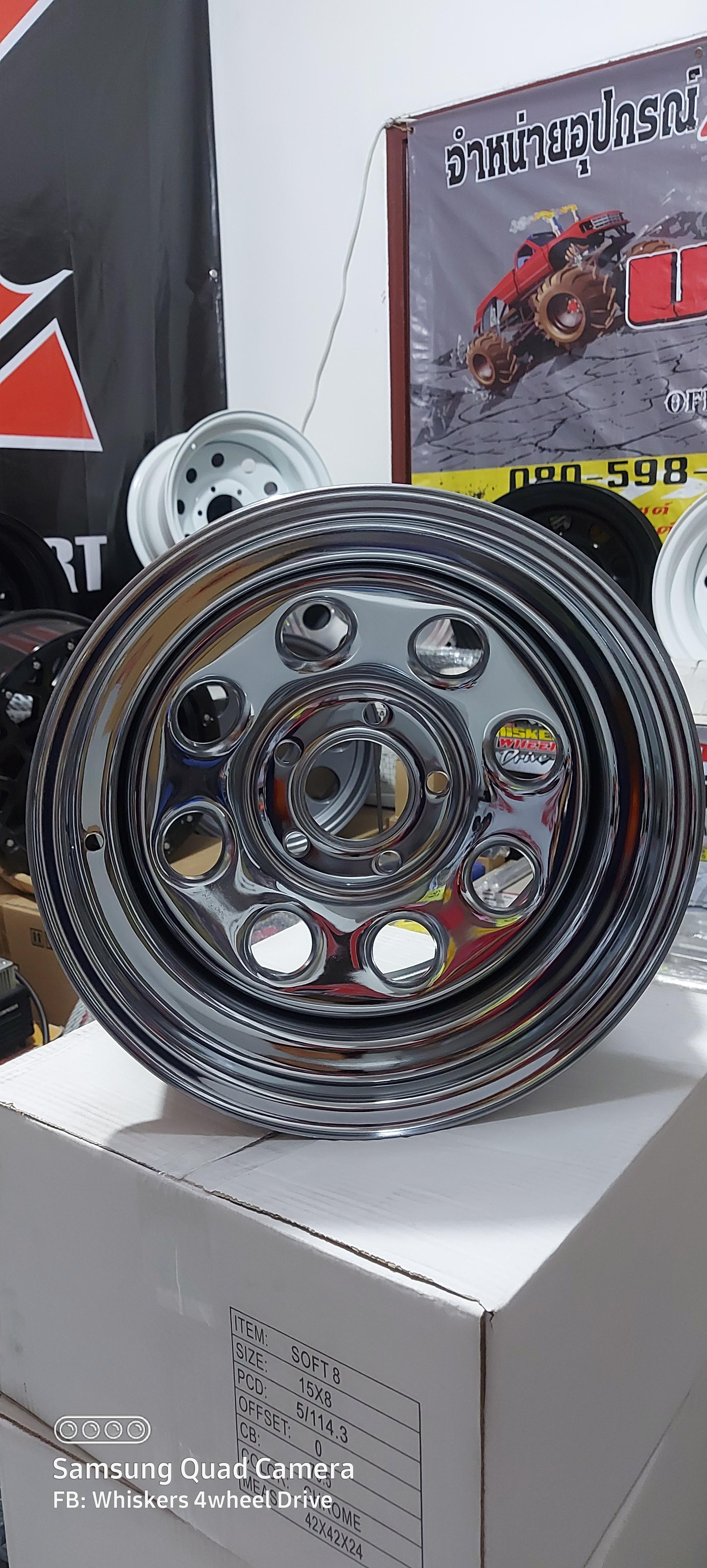 15×8-0 《5/114.3》โครเมี่ยม 5รู #Jeep #HerovMighty-x #Tiger2wd #รถตู้2wd