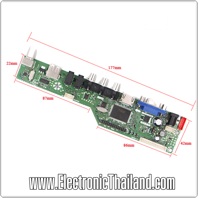 T.RD8503.03 Universal Multi-Function LCD LED TV Driver Motherboard เมนูไทย มีรีโมท มีเฟิร์มแวร์รองรับเครื่องที่จำหน่ายในประเทศไทย