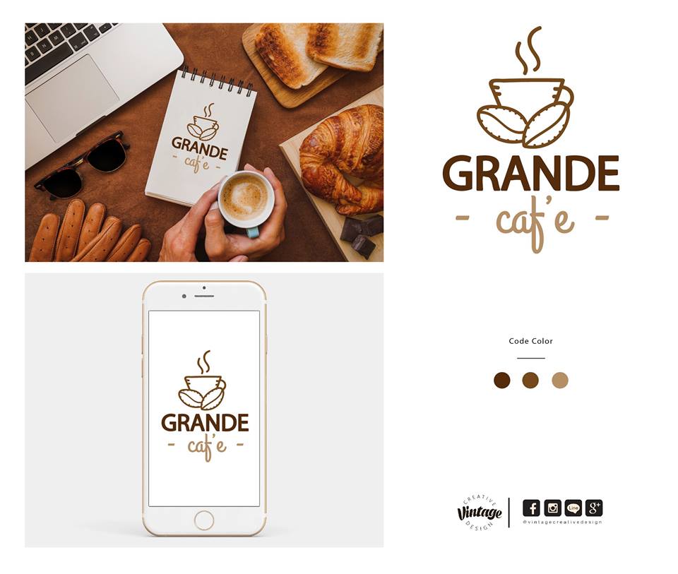 ออกแบบโลโก้ ร้านGRAND Caf'e