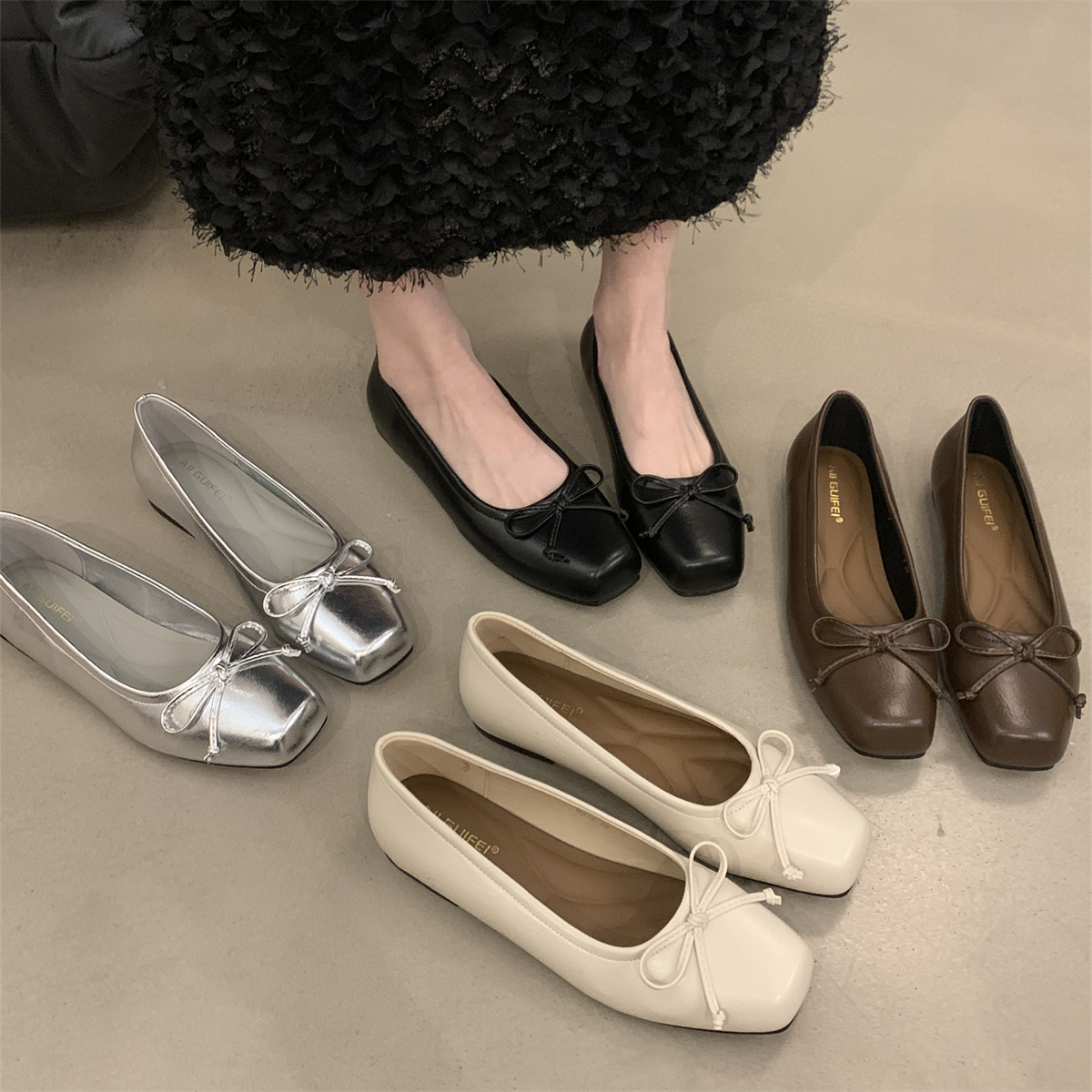 รองเท้าคัทชูผู้หญิงส้นเตี้ย ใส่สบาย มีขนาด35-43
