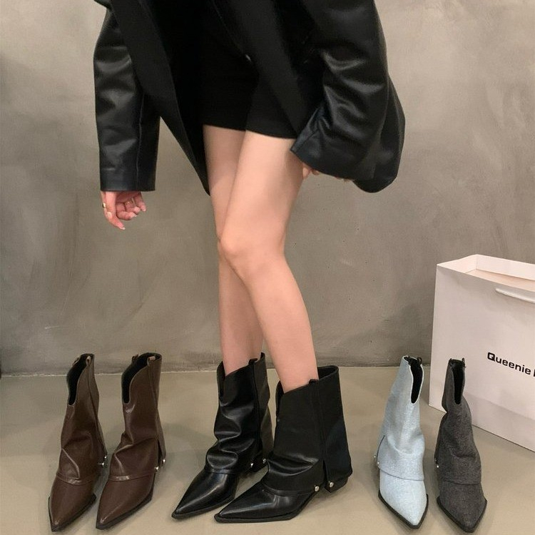 รองเท้าบูทแฟชั่นหญิง มีขนาดให้สั่งซื้อ 35 36 37 38 39 40 แจ้งขนาดในช่องหมายเหตุ
