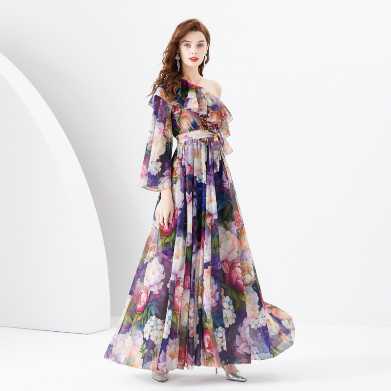 ชุดเดรสยาวสวยๆ ชุดเดรสยาวใส่สบาย ใส่ทำงาน มีขนาดS M L XL 2XL