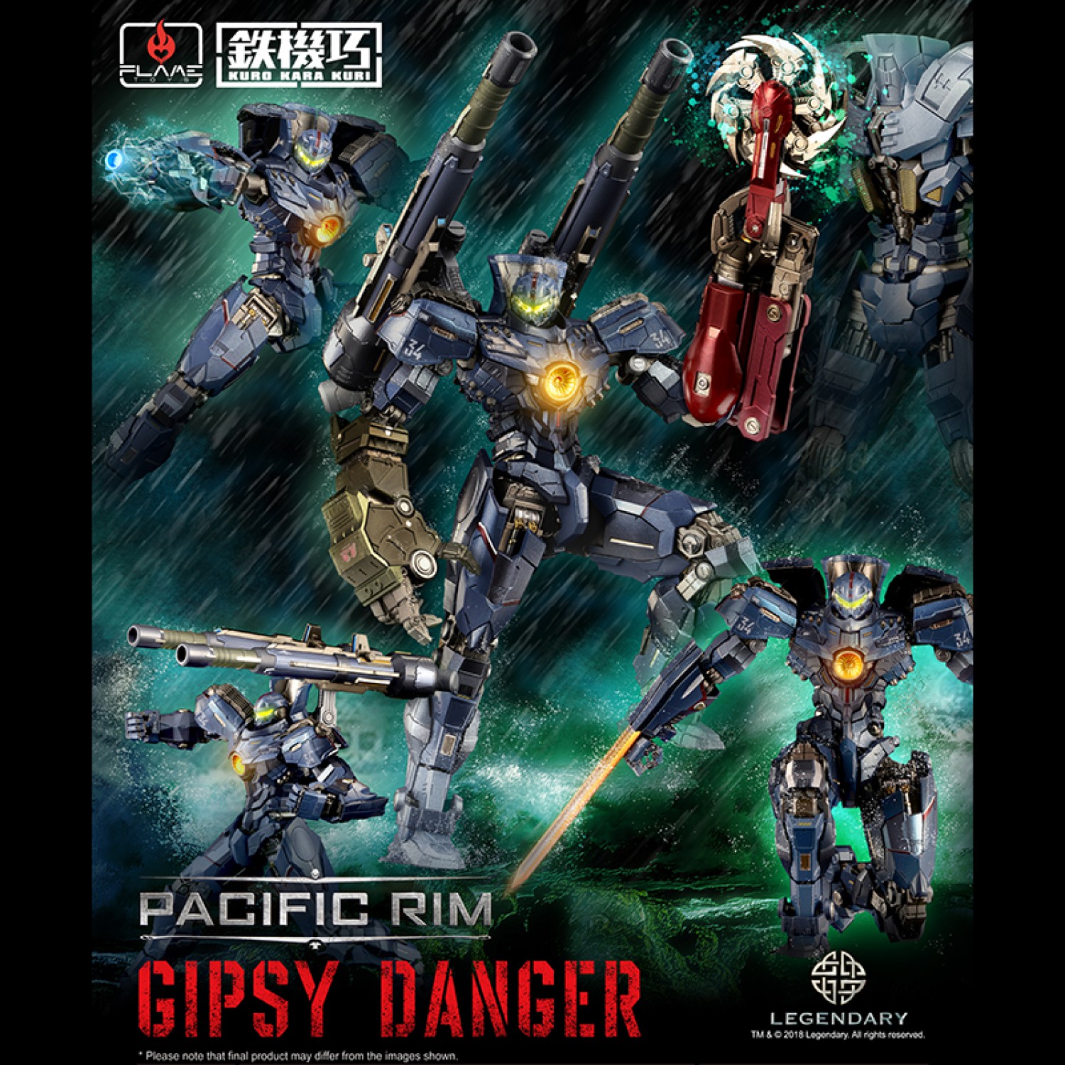 FLAME TOYS X PACIFIC RIM [KURO KARA KURI] GIPSY DANGER ราคารวมค่าส่ง EMS แล้ว