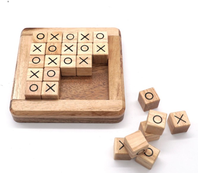 เกมส์กระดาน หรือ Board Game OX ของเล่นคลายเครียด เกมส์ไม้ฝึกทักษะ