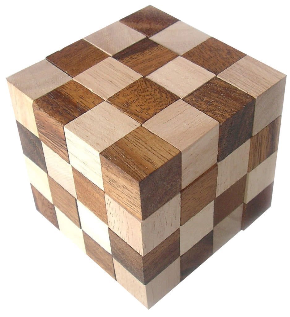 เกมส์ไม้ เต๋างู Snake Cube Wooden Game เกมส์ฝึกทักษะ และฝึกการคิด