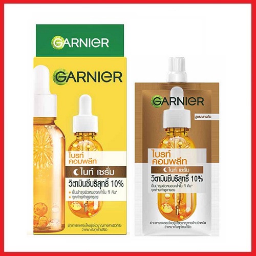 การ์นิเย่ ไบรท์ คอมพลีท ไนท์ เซรั่ม Garnier Bright Complete Night Serum 7.5ml. x 6