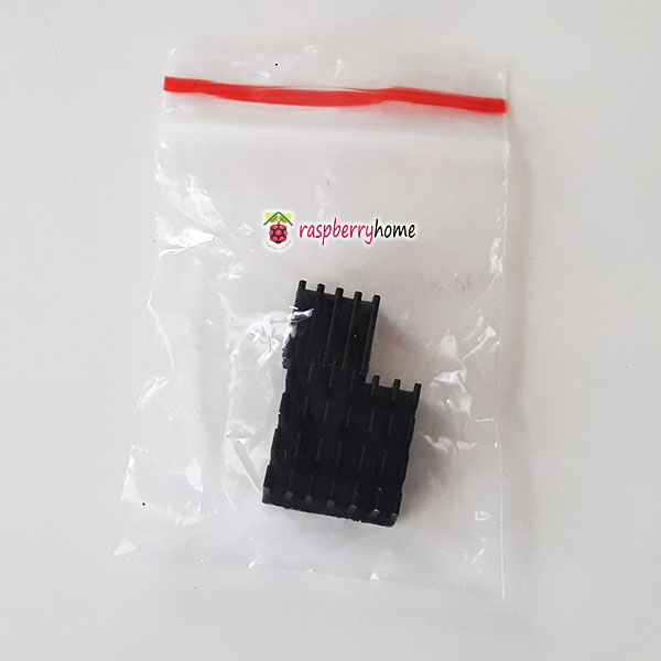 ซิงค์ระบายความร้อนอลูมิเนียม Aluminum Heat Sink Set Kit (สีดำ) 14x14 มม และ 9x9 มม For Cooling Raspberry Pi 2 & 3 จำนวน 2 ชิ้น