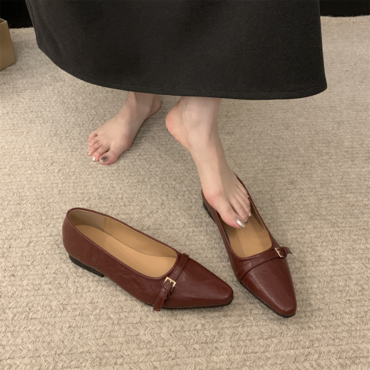 รองเท้าคัทชูผู้หญิงส้นเตี้ย ใส่สบาย มีขนาด35-43